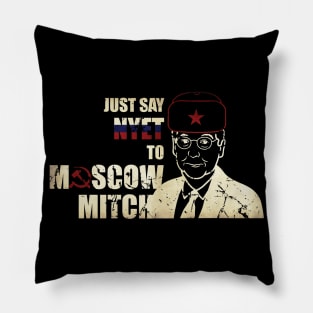 Vintage distressed - Just say nyet to Moscow Mitch T-Shirt - Ditch Moscow Mitch Pillow