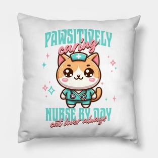 Cute Cat Lover Registered Nurse Pillow