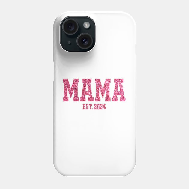 Mama Est 2024 Promoted To Mommy Phone Case by adil shop