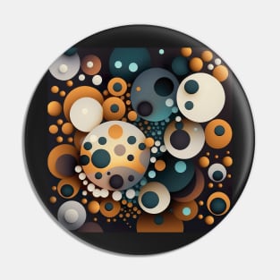 Circles ! overlapping earth colors in abstract form of polka dots design Pin