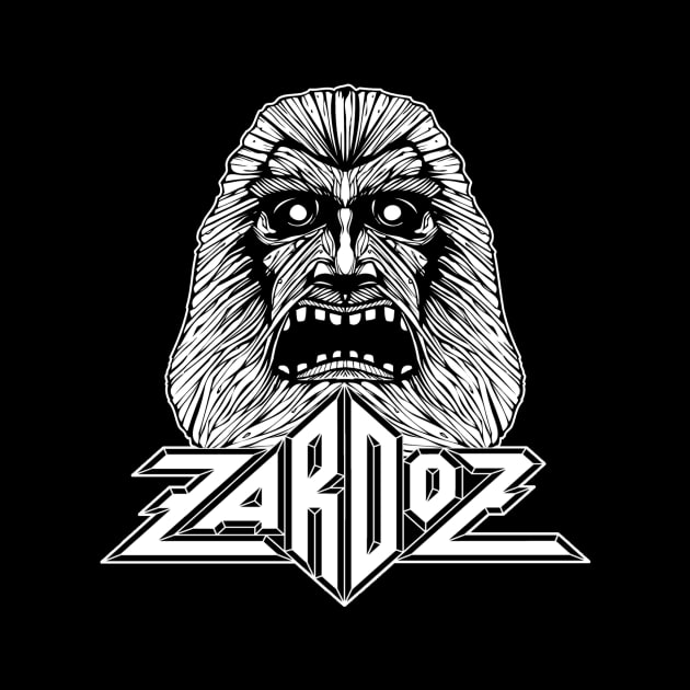 Zardoz Head (Black Print) by Miskatonic Designs