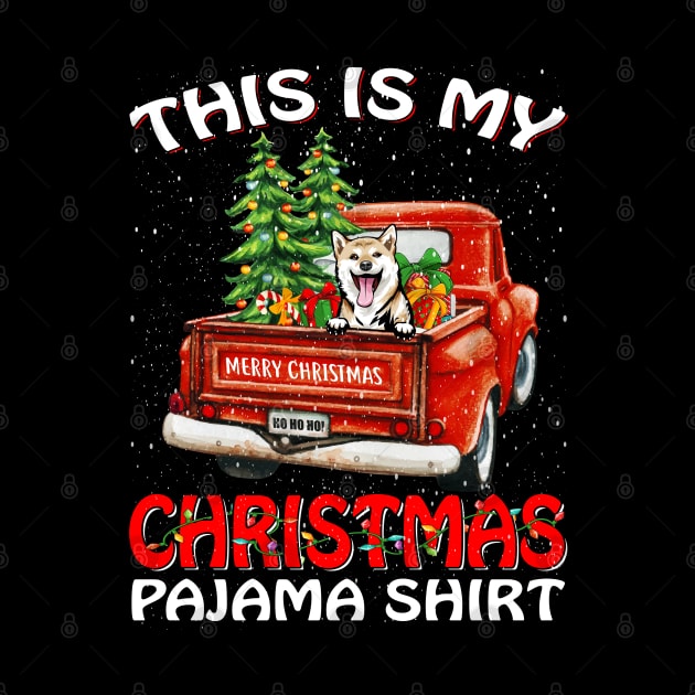 This Is My Christmas Pajama Shirt Shiba Inu Truck Tree by intelus