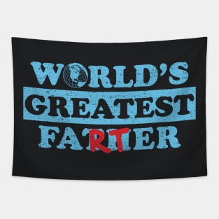 Worlds Greatest Farter (Cyan Worn) Tapestry