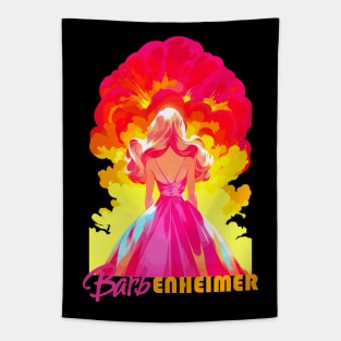 Barbie x Oppenheimer mashup Tapestry