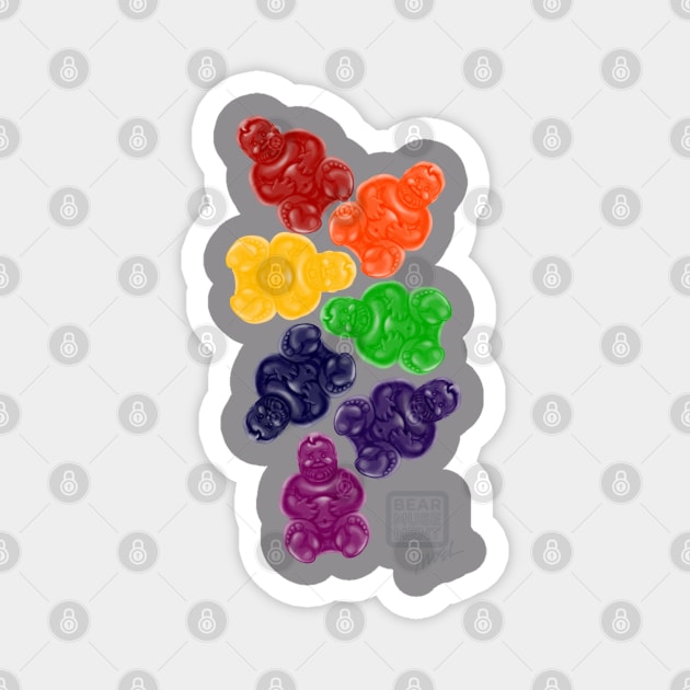 Fluffy Gummi Pride Magnet by BEarMUSEMENT