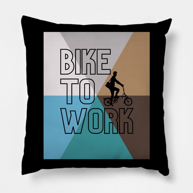 Bike To Work Pillow by After Daylight Project