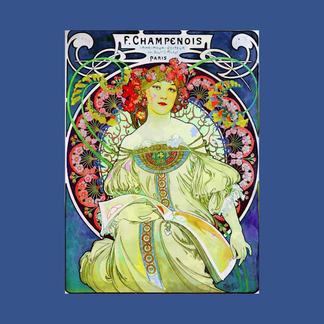 F. Champenois - Mucha - Recolored by Dick Tatter's Fun House