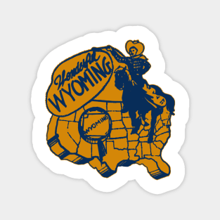Vintage Style Wyoming Decal Magnet