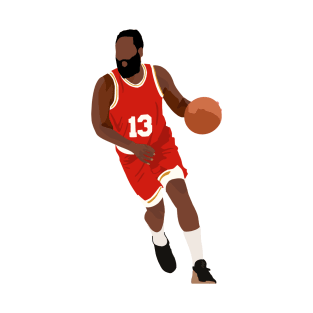 James Harden in Classic Rockets Throwback Uniform T-Shirt