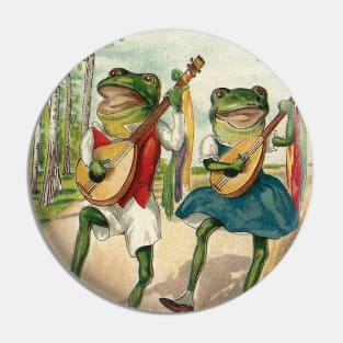 Frog Buddies Play the Mandolin at the Renaissance Festival Pin