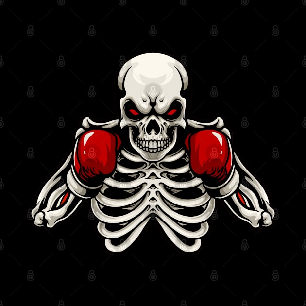 Skull Boxer Mascot by Merilinwitch