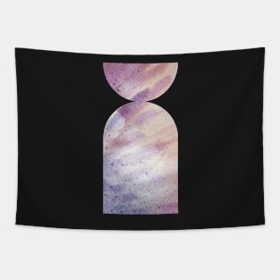 Purple geometric arches Tapestry