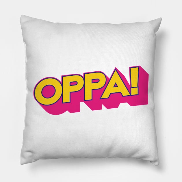 Pop Culture Oppa Pillow by bluerockproducts