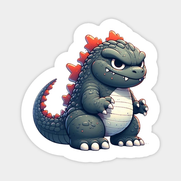 Cute Godzilla Magnet by Dmytro