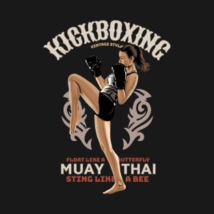 Kickboxing Girl Vintage Style T-Shirt