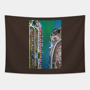 Loudias river and the cabins Tapestry