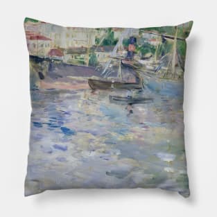 The Port of Nice by Berthe Morisot Pillow