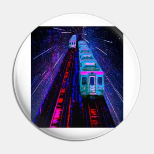 Space Train Pin