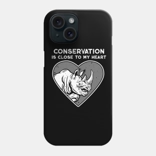 Rhino Conservation Heart Phone Case