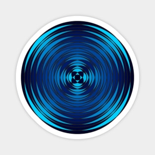 Fuzzy Circular Logic Blue 5 Magnet