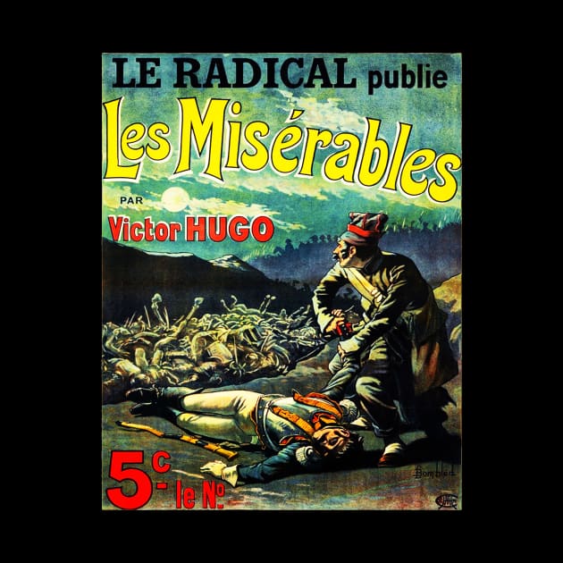 HIGH RESOLUTION Les Miserables Victor Hugo Vintage Book Cover by buythebook86