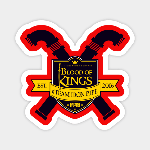 Blood of Kings Team Iron Pipe (Black) Magnet by Fandom Podcast Network