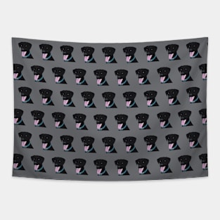 Black Lab Wearing A Collar Tapestry