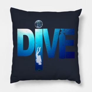 scuba diving: DIVE  for divers Pillow