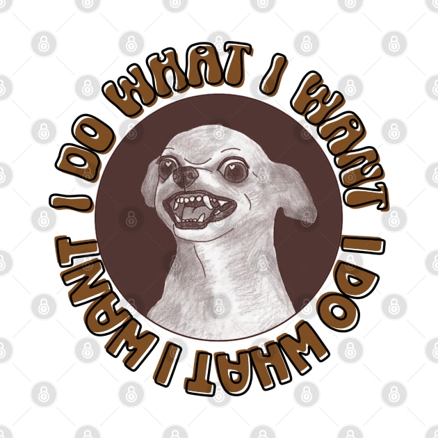 I do what I want funny chihuahua by Don’t Care Co