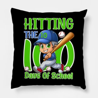 A day of learning and fun celebrating 100 days of school with a game of baseball Pillow