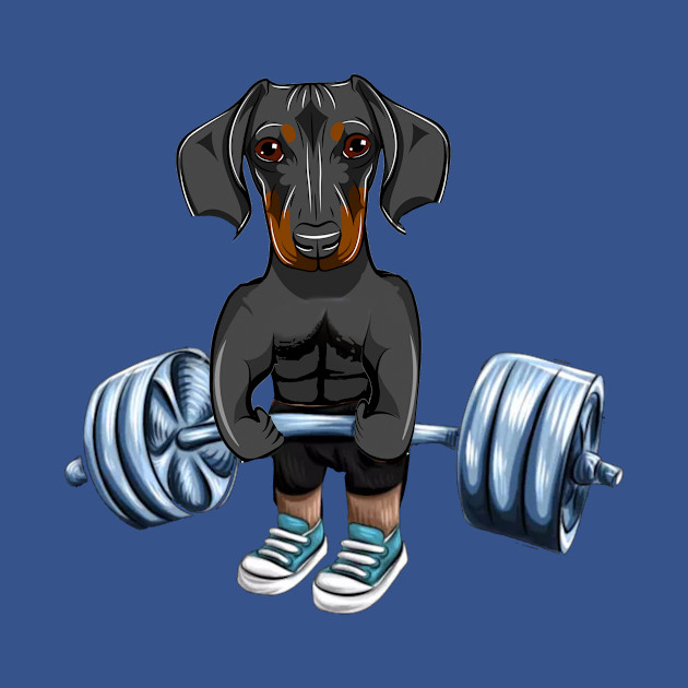 Discover Dachshund Weightlifting Funny Deadlift Men Fitness Gym Gifts - Dachshund Weightlifting Funny Deadlift - T-Shirt