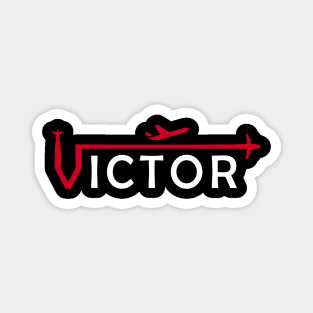 VICTOR Aviation Phonetic Alphabet Pilot Airplane Magnet