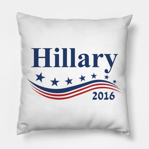 Hillary Clinton 2016 Pillow by ESDesign