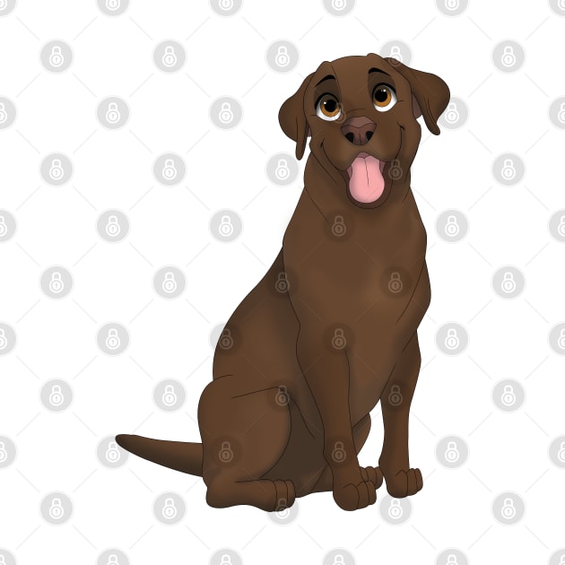 Chocolate Labrador Retriever Dog by millersye