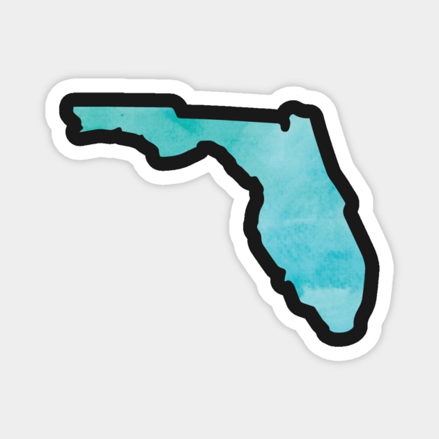 Florida State outline in blue Magnet by emilystp23