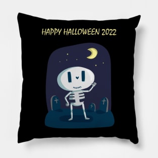 Happy Skeleton - Happy Halloween 2022 Pillow