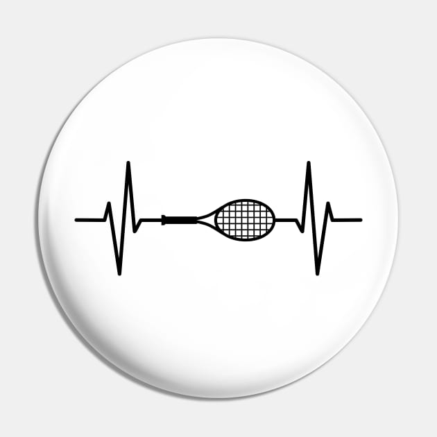 tennis heartbeat t-shirt Pin by RedYolk