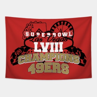 49ers Super Bowl LVIII Champions 2024 Tapestry