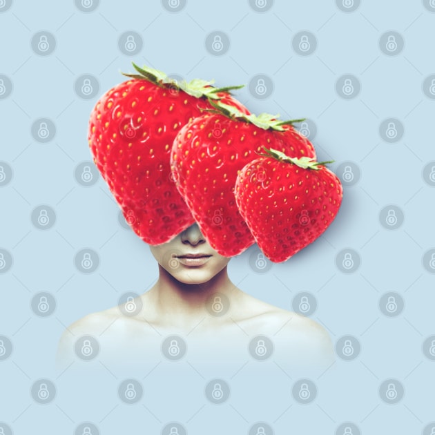 Strawberry head portrait by reesea