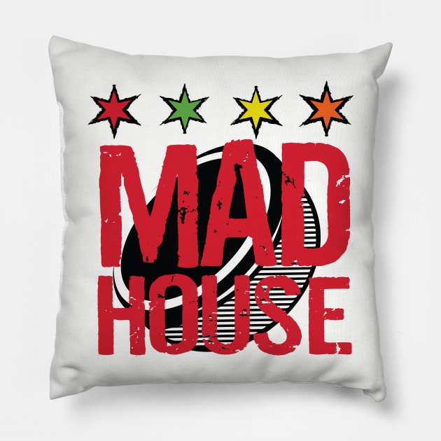 Madhouse Podcast Alternate Logo Pillow by Madhouse Chicago Hockey Podcast