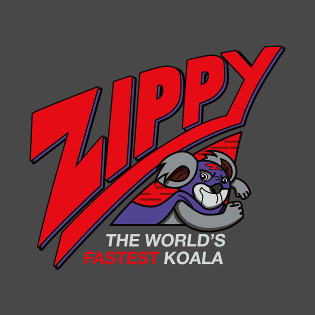 Zippy - The World's Fastest Koala (Asphalt) by jepegdesign