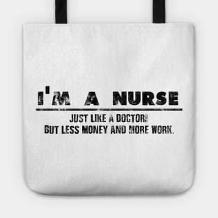 I'm A Nurse - Just Like A Doctor For Brave Nurses Tote