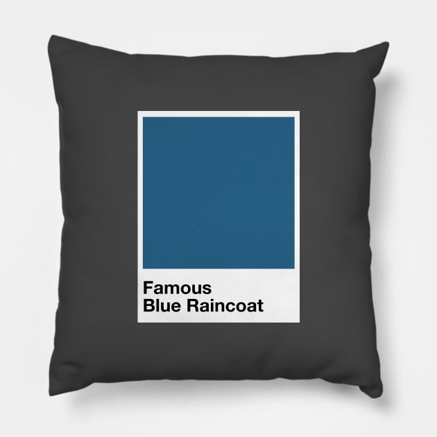 Pantone Famous Blue Raincoat Pillow by Perezzzoso