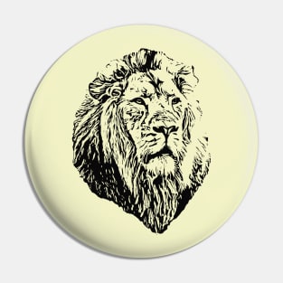 Lion portrait Pin