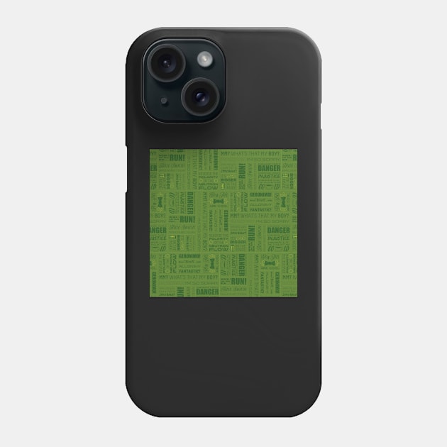 Doctor Quotes - Green Phone Case by TurtleNotes