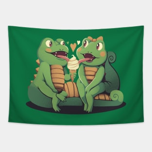 Gecko Love Ice Cream by Tobe Fonseca Tapestry