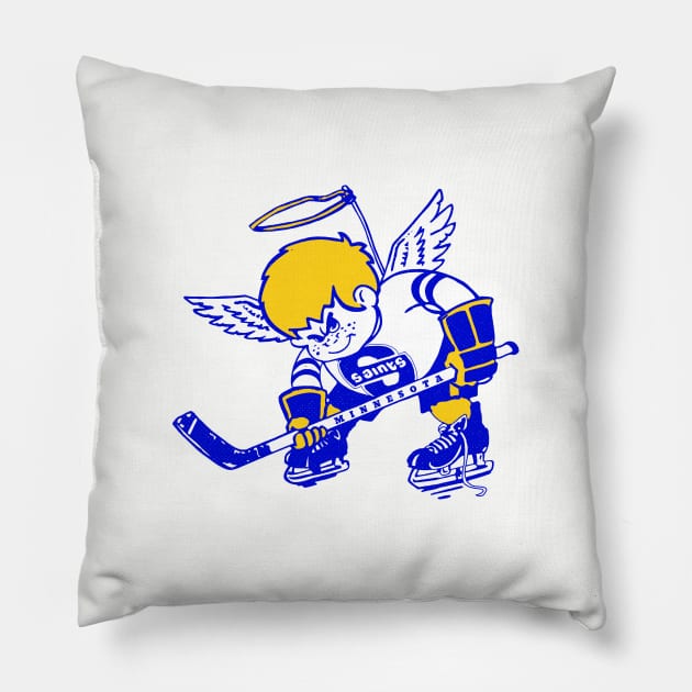 DEFUNCT MINNESOTA FIGHTING SAINTS HOCKEY 1973 Pillow by LocalZonly