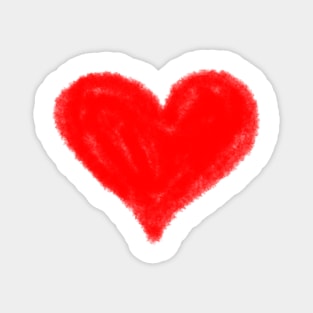 Red watercolor heart art design Magnet
