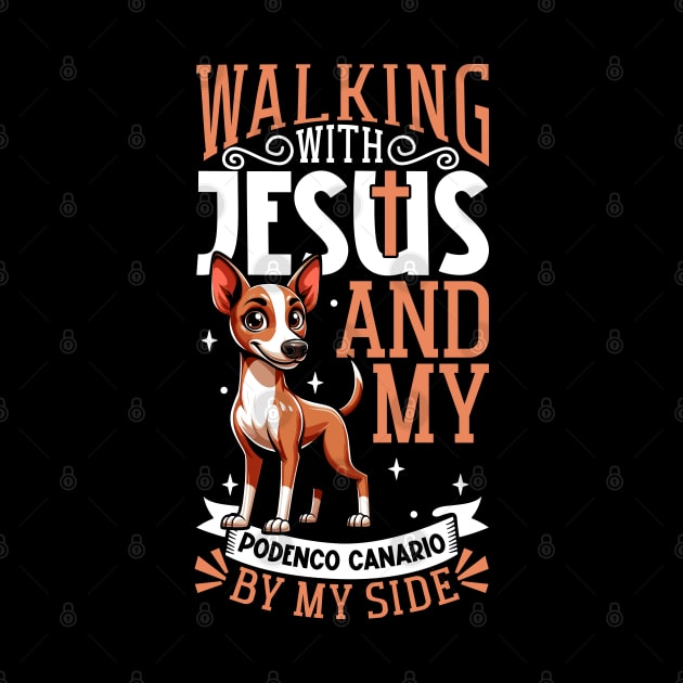 Jesus and dog - Podenco Canario by Modern Medieval Design