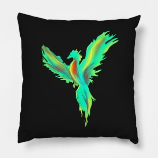 Teal New phoenix Pillow